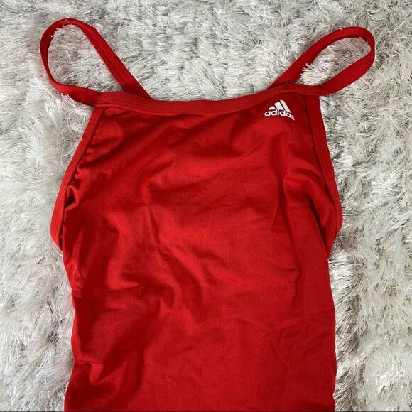 Adidas Red Vortex Back Infinitex Swimsuit Sz 28 - Picture 3 of 7